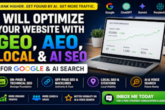 optimize your website with GEO, aeo, local and ai SEO for google and ai search
