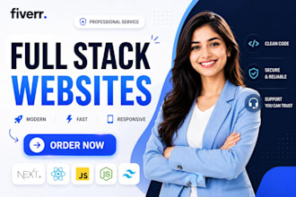 build websites, website development, full stack developer
