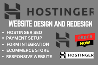 design or redesign a professional hostinger website