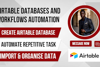 setup airtable databases and automate workflows with zapier, makecom integration