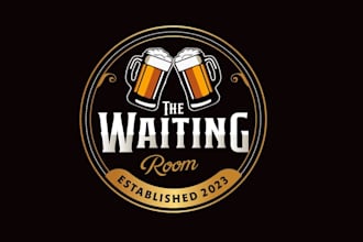 design awesome waiting room logo