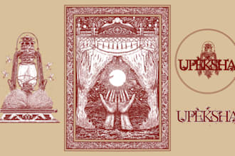 draw detailed medieval gothic ornamented illustration