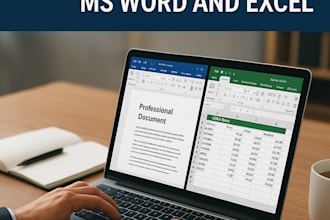 create, edit, and format professional documents in ms word and excel