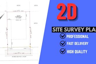 professional site survey plans and plot layouts in autocad