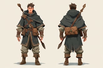full fantasy body art illustration