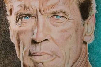 realistic portraits with colored pencils
