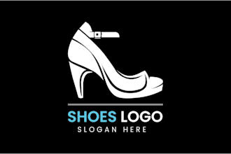 do stylish shoe logo design for clothing and accessories
