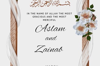 create a professionally invitation card for memorable events