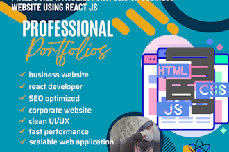 create a personal business portfolio website using react js