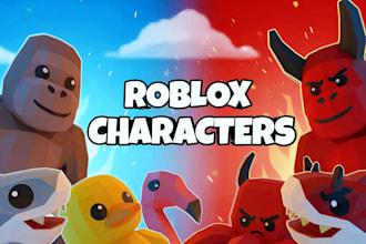 create custom low poly roblox characters, npcs and 3d game assets