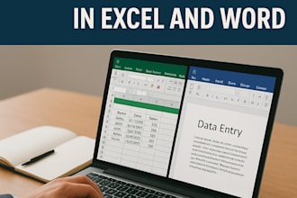 do data entry, copypaste and web research in excel and word