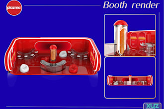 design and render 3d trade booth design