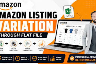 create amazon product listing and variation or fix amazon listing
