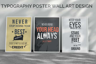 design typography poster frames wall art and quotes