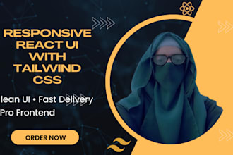 build responsive react frontend with tailwind CSS