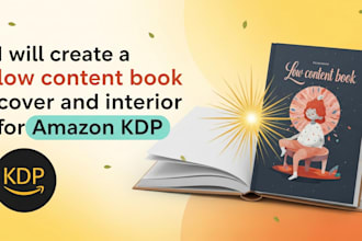 create a low content book cover and interior for amazon KDP