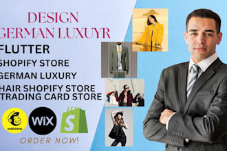 design german luxury clothing shopify webste, clothing brand website shopify