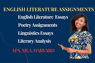 help with literary analysis, english literature, linguistics, poetry assigned