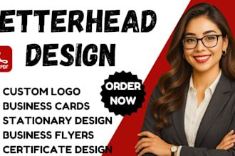 design editable letterhead template, business card, stationary or custom logo
