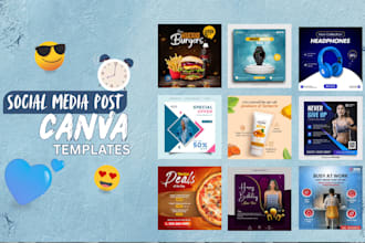 create custom canva templates and social posts