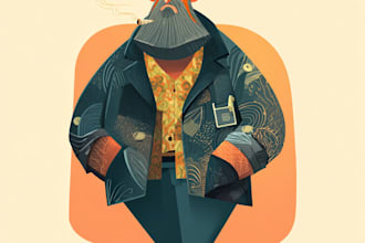 draw your photo into vactor cartoon portraits