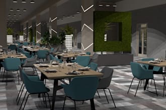 redesign 3d event hall, wedding, stage design, interior render, showroom space
