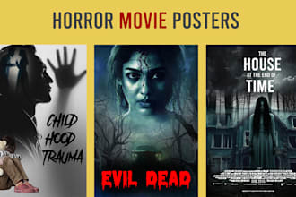 design amazing horror movie posters for you