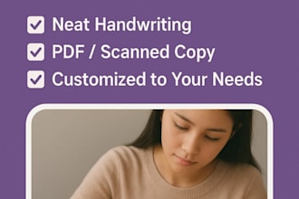 do professional and neat handwritten assignments and copy paste work