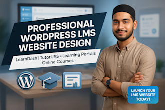 build  lms wordpress website tutor lms learndash talentlms