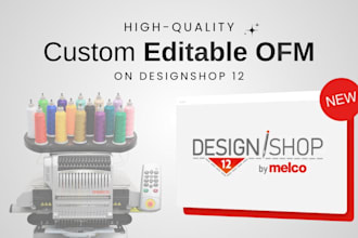 make embroidery design in melco designshop 12 with native ofm file