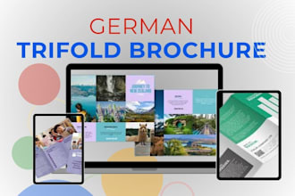 german trifold brochure, catalog, flyer, welcome packet or pdf lead, magnet ai