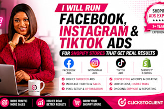 promote shopify website traffic tiktok ads instagram marketing facebook ads