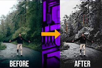 convert your image into attractive image with colour grading