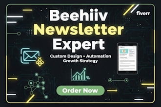beehiiv setup with beehive website, automation and custom landing page substack