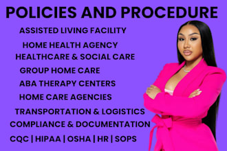 get home care agency, healthcare, aba therapy, alf, cqc policies and procedure