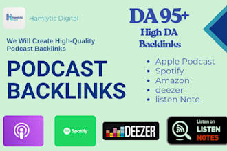 create high quality podcast backlink from apple spotify