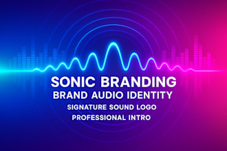 design unique sonic brand audio identity signature sound logo professional intro