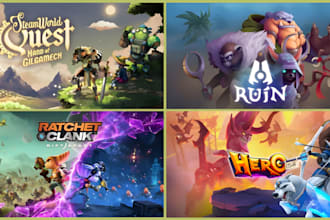 design eye catching steam artwork, game banner and splash art for your game
