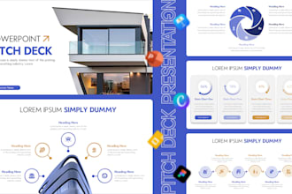 do investor pitch deck, startup pitch deck, presentation template design