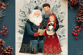 design personalized christmas card art for your