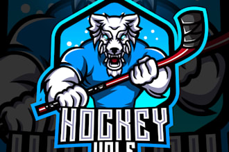 design a fierce hockey mascot logo for your team or club