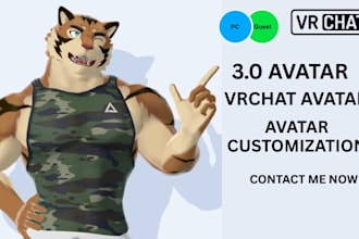 create custom vrchat avatars, vroid models, furry character, vrchat furry avatar