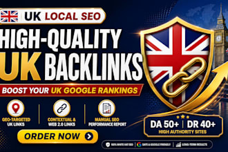 build high da UK backlinks and UK local citations for local SEO ranking