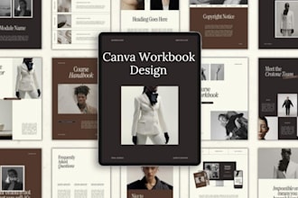 desgn editable canva coaching workbook, lead magnet ebook or PDF training manual