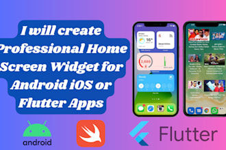 create home screen widget for flutter, android or ios apps