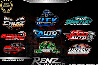 design a modern automotive, car detailing, auto repair and car wash logo