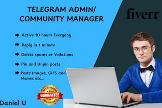 be your discord and telegram community manager