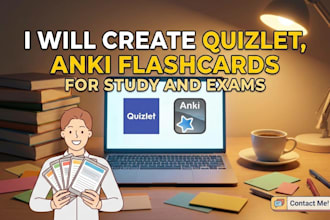 design quizlet, anki flashcards kahoot, jotform for lecture and exams
