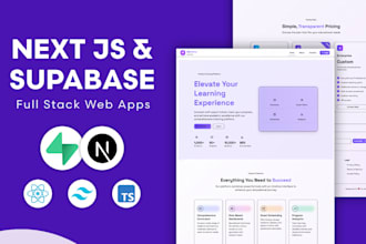 create responsive next js web app with supabase firebase backend integration