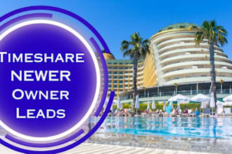 provide you verified timeshare newer owner leads